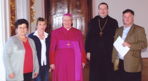 Bischof Schwarz und Abt Maximilian